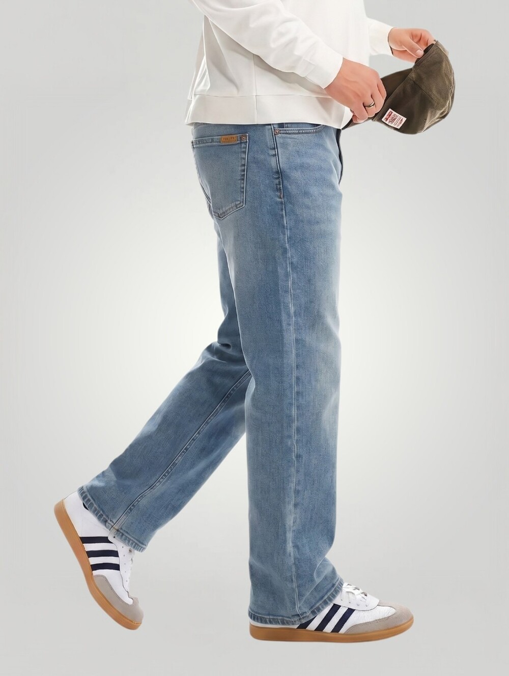 Fidelity Denim Jimmy‎ Slim Straight Mens Jeans 29 Saddle Light Wash Stretch T400